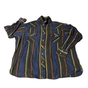 Wrangler Big Man Western Shirt Flannel Mens size 3XL